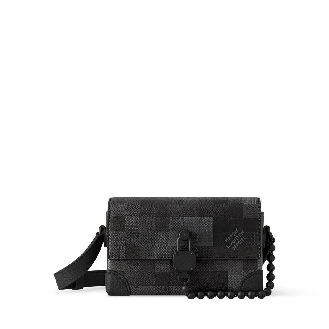 LOUIS VUITTON ショルダーバッグ ブラック Trocadéro Wearable Wallet Monogram Eclipse - Men Small Leather